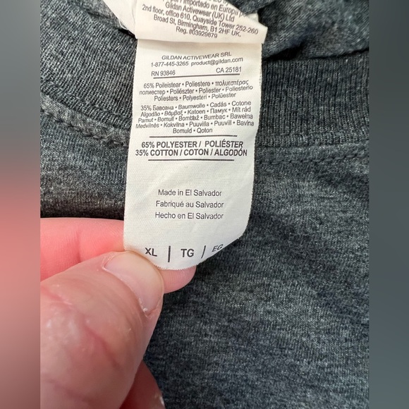 Gildan soft style gray EAT, SLEEP, SOFTBALL, REPEAT.  Size XL.  Great condition. - Picture 3 of 4